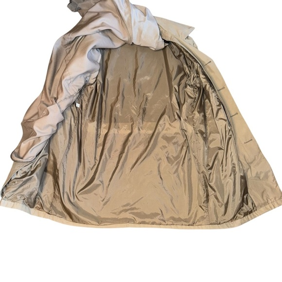 London Fog Men's Medium Regular Beige All Weather Zip Out Liner Mid Trench Coat - Picture 11 of 16